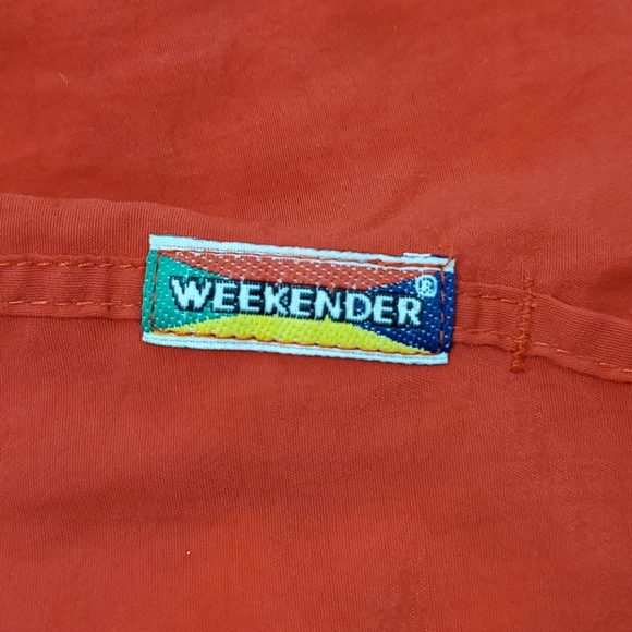 Vintage Weekender red swim trunk men elastic waist size M-L? - Picture 2 of 7